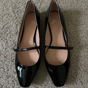 J.Crew black patent Mary-Jane flats size 8.5